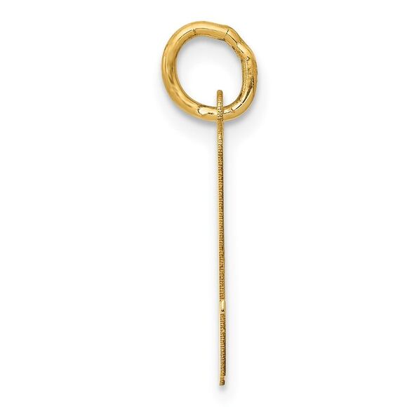 14k Yellow Gold, Madison Collection, Medium Script Initial N Pendant - Picture 2 of 5